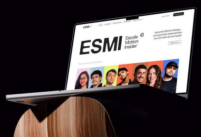 ESMI — UI/UX, Desenvolvimento website