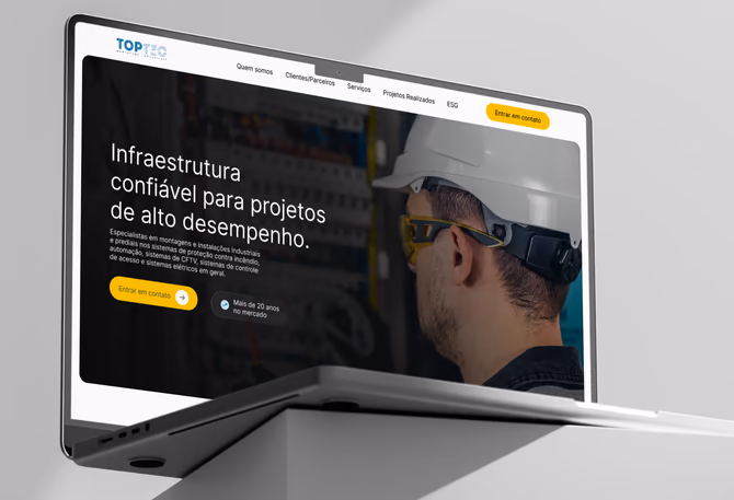 TopTec — UI/UX, Desenvolvimento website